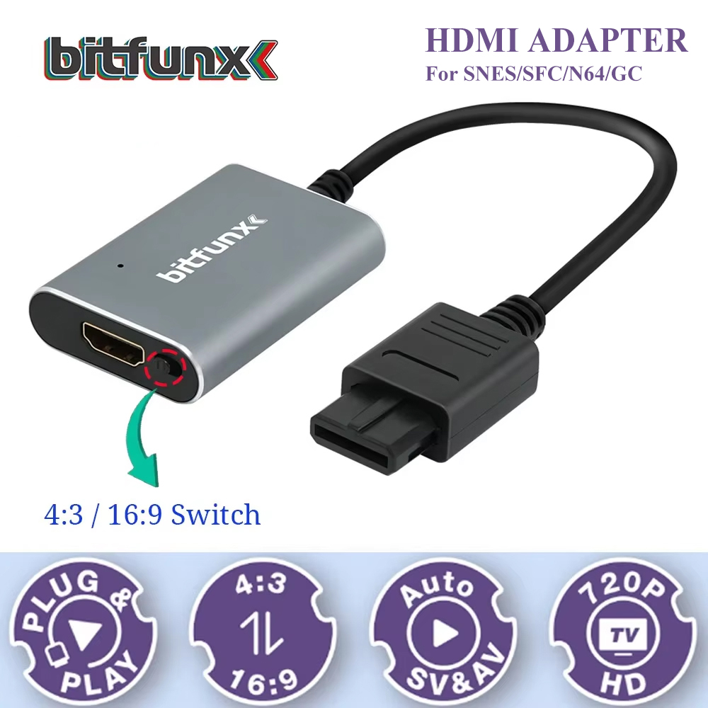 Bitfunx 720P Svideo / AV To HD - огляд і ціна Gaming Console In Tv